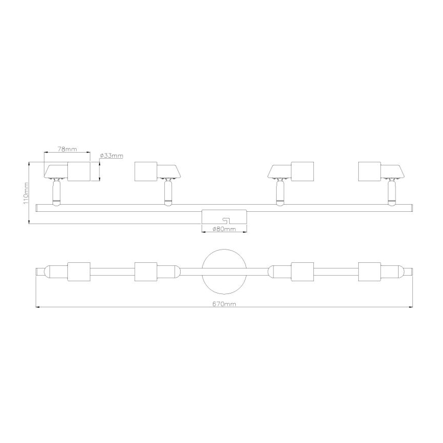 Globo - LED akcentinis šviestuvas 4xGU10/3W/230V