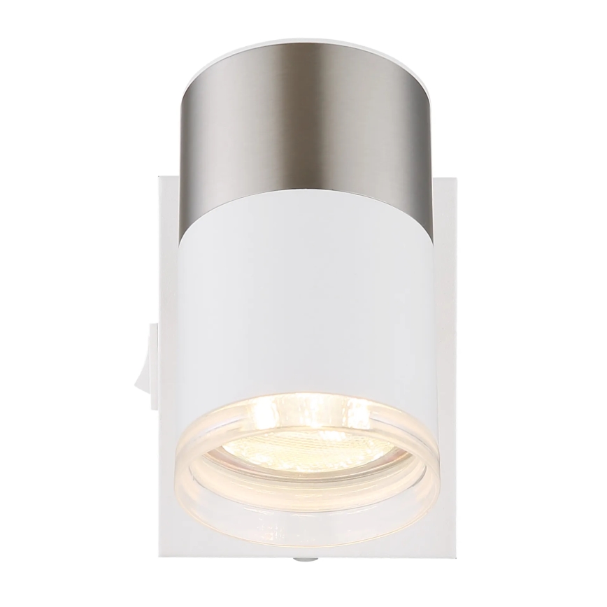 Globo - Sieninis akcentinis šviestuvas 1xGU10/25W/230V balta/matinis chromas