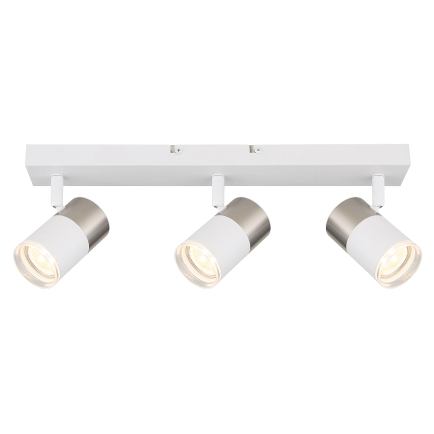 Globo - Akcentinis apšvietimas 3xGU10/25W/230V balta/matinis chromas