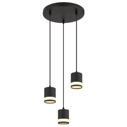 Globo - LED Pakabinamas sietynas 3xGX53/7W/230V 3000K juoda