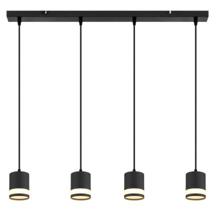 Globo - LED Pakabinamas sietynas 4xGX53/7W/230V 3000K juoda