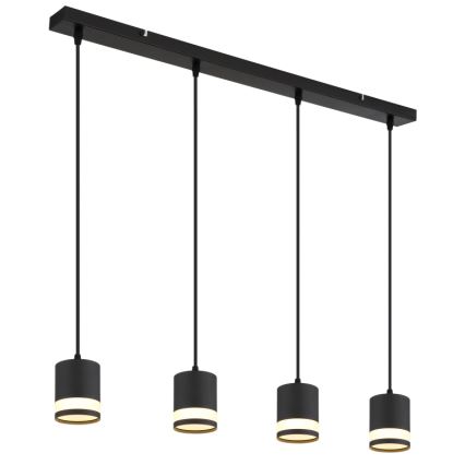 Globo - LED Pakabinamas sietynas 4xGX53/7W/230V 3000K juoda