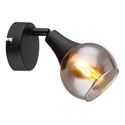 Globo - Sieninis akcentinis šviestuvas 1xE14/40W/230V juoda