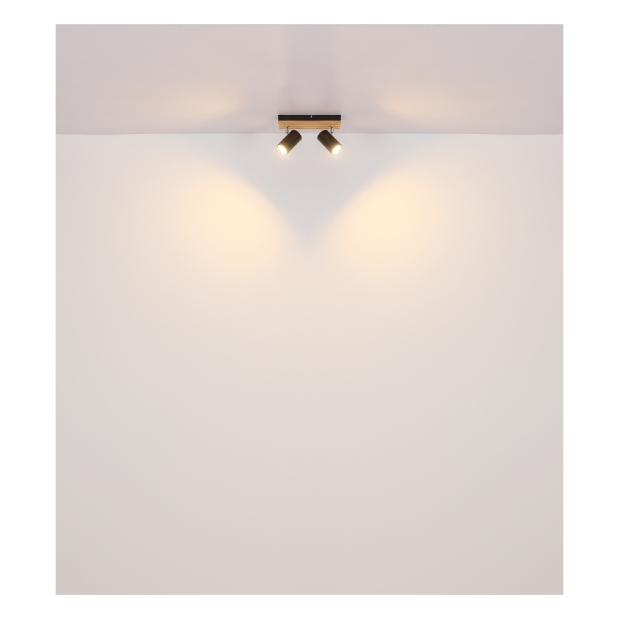 Globo - Akcentinis apšvietimas 2xGU10/25W/230V juoda