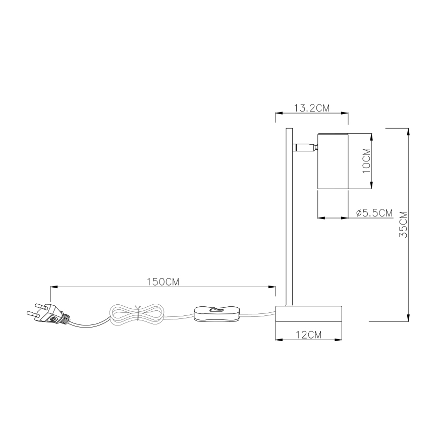 Globo - Stalinė lempa 1xGU10/5W/230V pilka/ruda