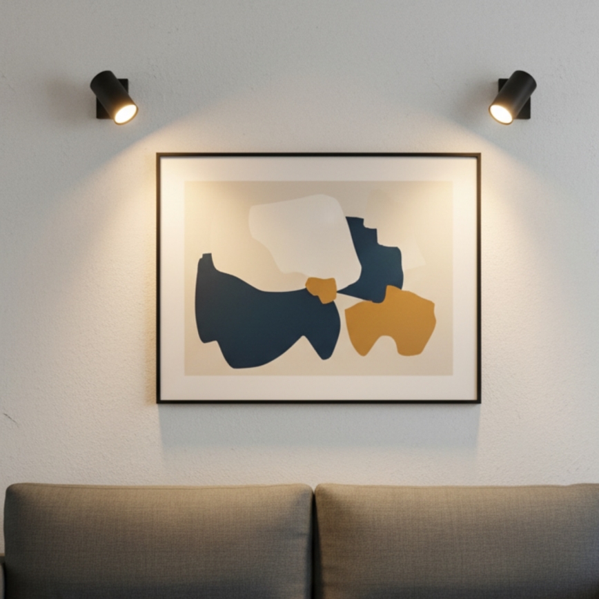 Globo - Sieninis akcentinis šviestuvas 1xGU10/25W/230V juodas