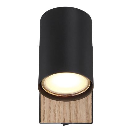 Globo - Sieninis taškinis šviestuvas 1xGU10/25W/230V juoda/ruda