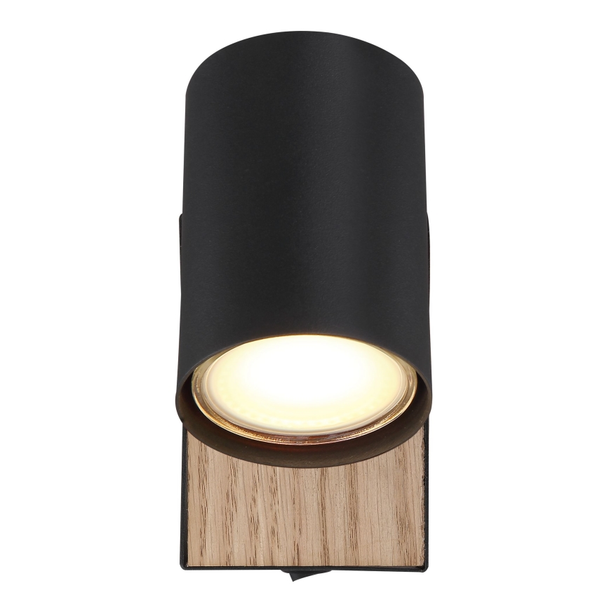 Globo - Sieninis taškinis šviestuvas 1xGU10/25W/230V juoda/ruda