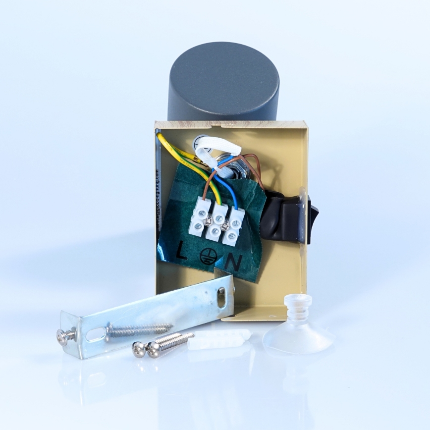 Globo - Sieninis akcentinis šviestuvas 1xGU10/25W/230V pilkas/rudas