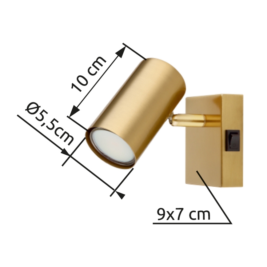 Globo - Sieninis akcentinis šviestuvas 1xGU10/25W/230V auksas