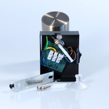 Globo - Sieninis akcentinis šviestuvas 1xGU10/25W/230V juodas/žalvaris