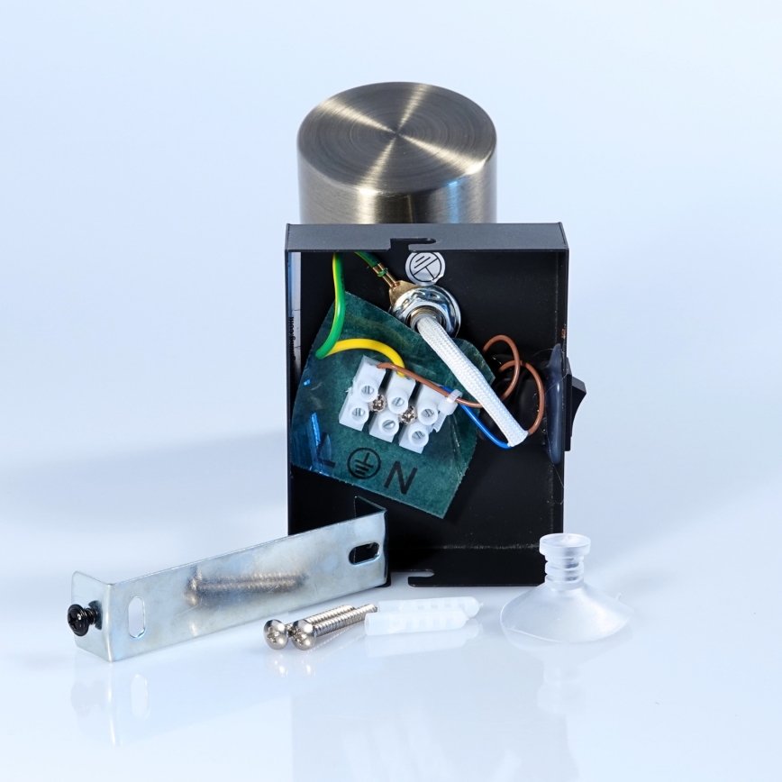 Globo - Sieninis akcentinis šviestuvas 1xGU10/25W/230V juodas/žalvaris