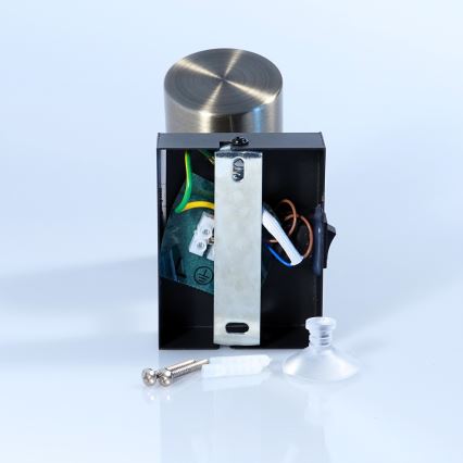 Globo - Sieninis akcentinis šviestuvas 1xGU10/25W/230V juodas/žalvaris