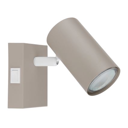 Globo - sieninis taškinis šviestuvas 1xGU10/35W/230V smėlio spalvos