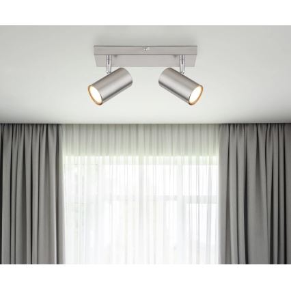 Globo - Akcentinis apšvietimas 2xGU10/25W/230V matinis chromas