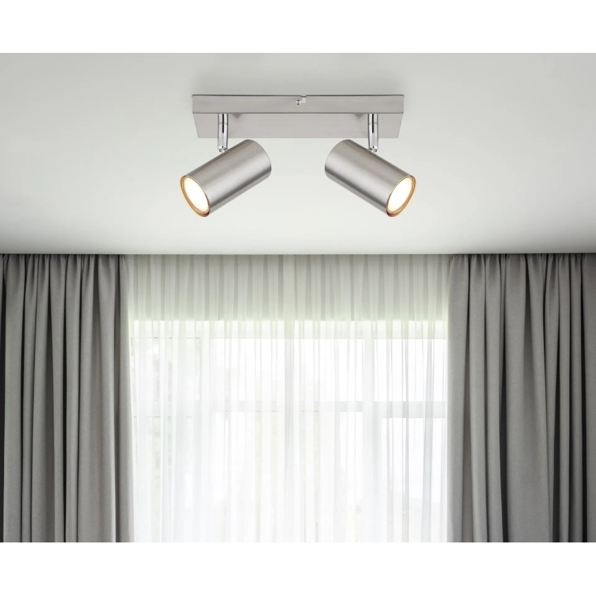 Globo - Akcentinis apšvietimas 2xGU10/25W/230V matinis chromas
