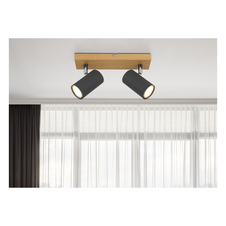 Globo  - Akcentinis šviestuvas 2xGU10/35W/230V pilkas/rudas