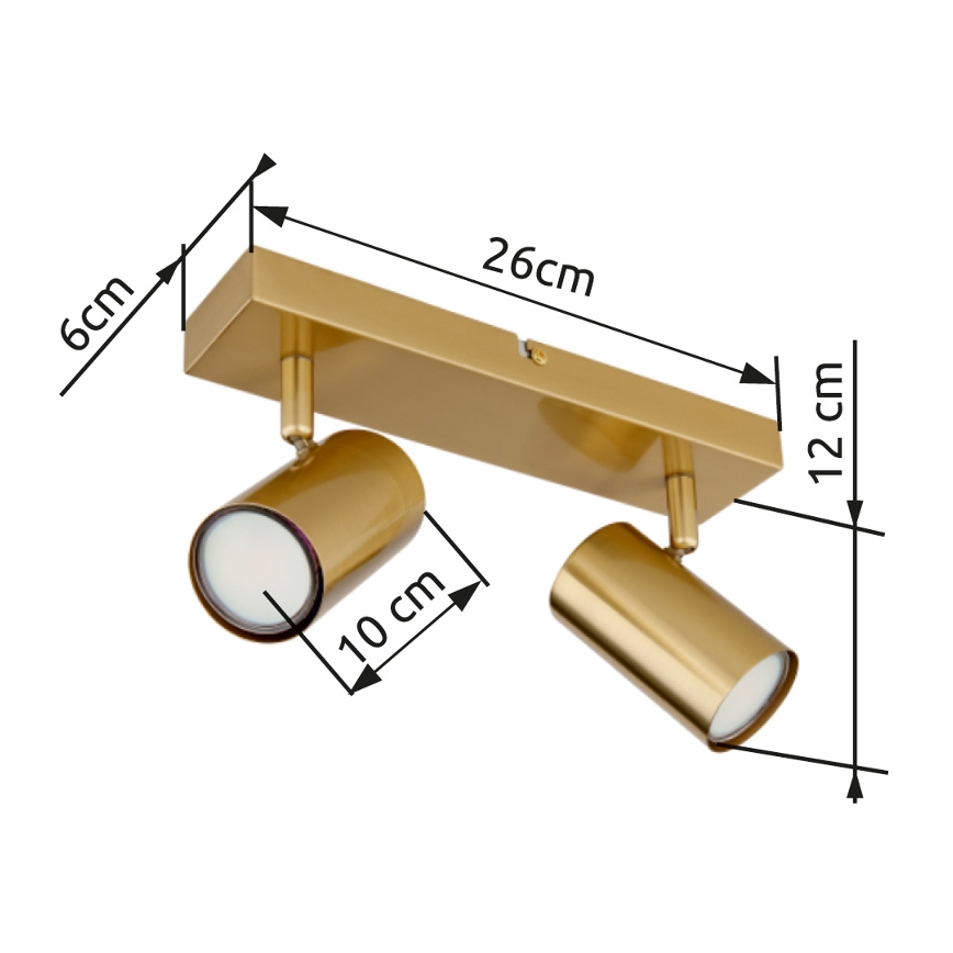 Globo - Akcentinis apšvietimas 2xGU10/35W/230V auksas