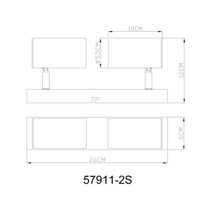 Globo - Akcentinis apšvietimas 2xGU10/25W/230V