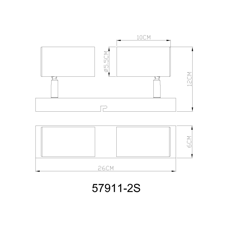 Globo - Akcentinis apšvietimas 2xGU10/25W/230V