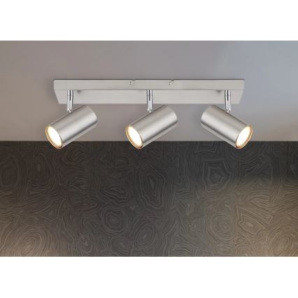 Globo - Taškinis šviestuvas 3xGU10/35W/230V matinis chromas