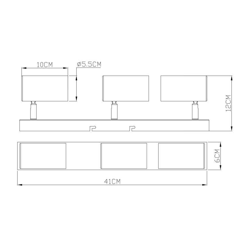 Globo - Akcentinis šviestuvas 3xGU10/35W/230V juodas