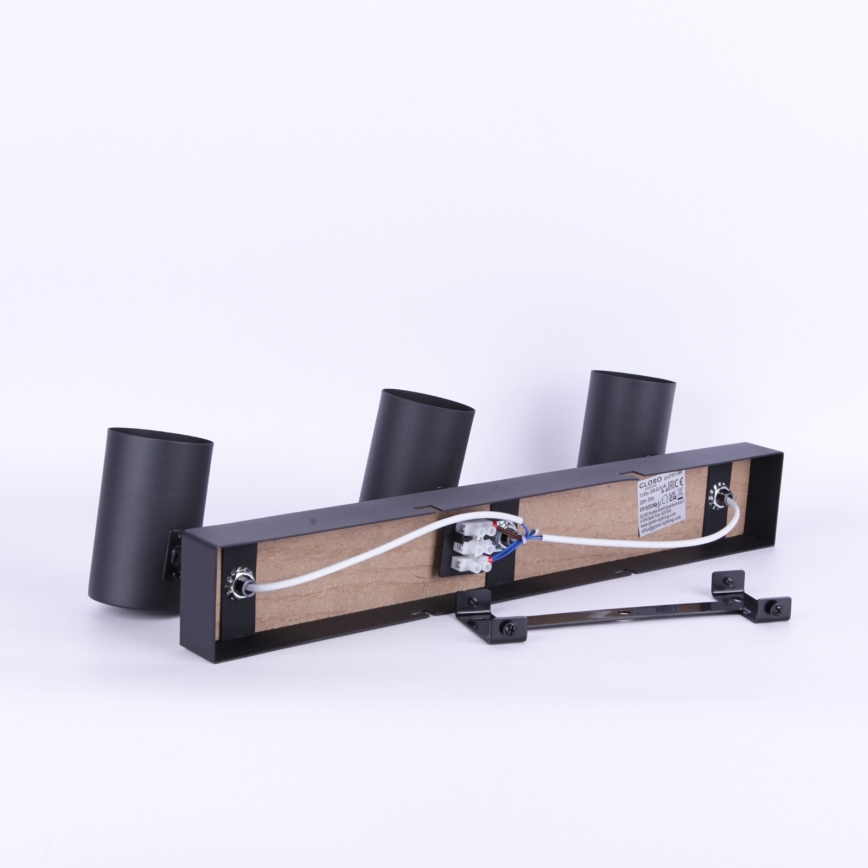 Globo - Akcentinis apšvietimas 3xGU10/35W/230V juoda/ruda