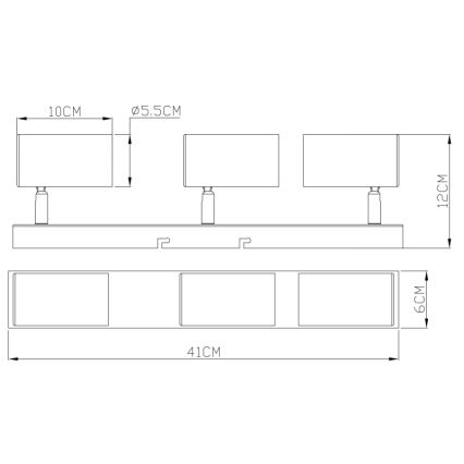 Globo - Akcentinis šviestuvas 3xGU10/35W/230V pilkas/rudas