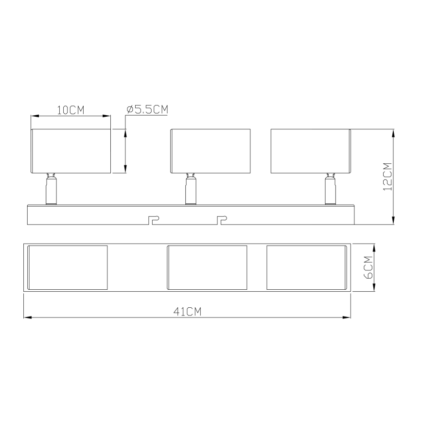 Globo - Akcentinis šviestuvas 3xGU10/35W/230V pilkas/rudas