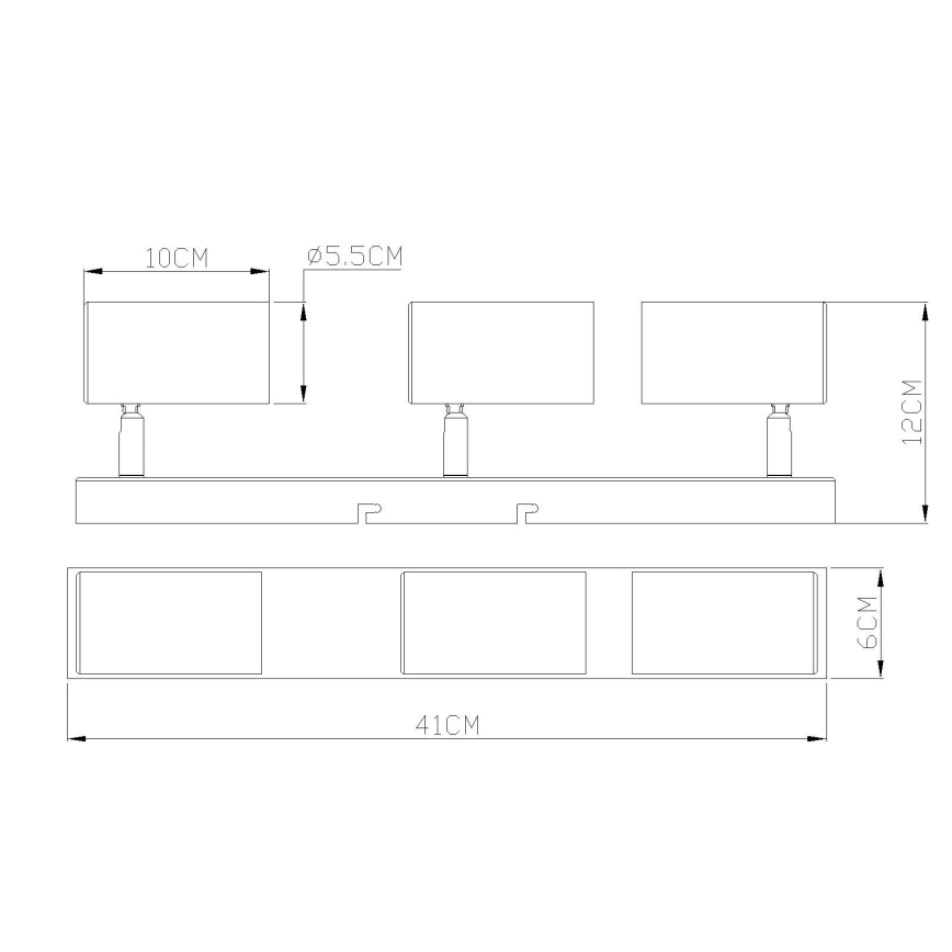 Globo - Akcentinis apšvietimas 3xGU10/25W/230V oranžinė