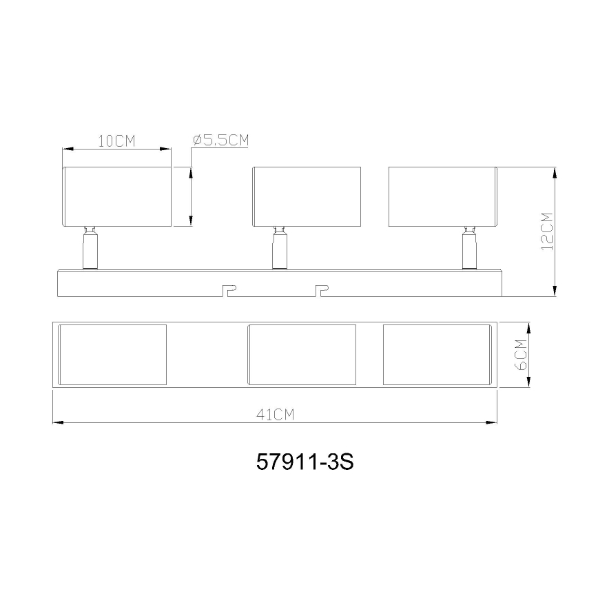 Globo - Akcentinis apšvietimas 3xGU10/25W/230V