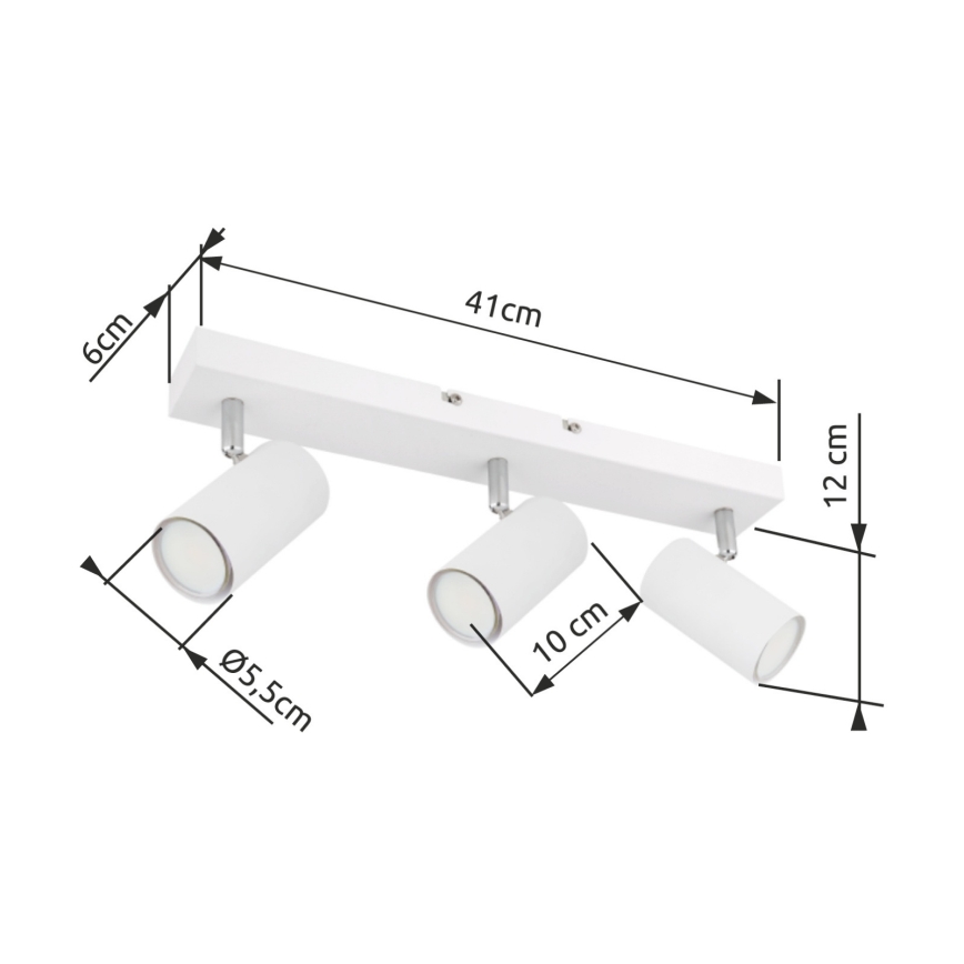 Globo - Akcentinis šviestuvas 3xGU10/35W/230V baltas