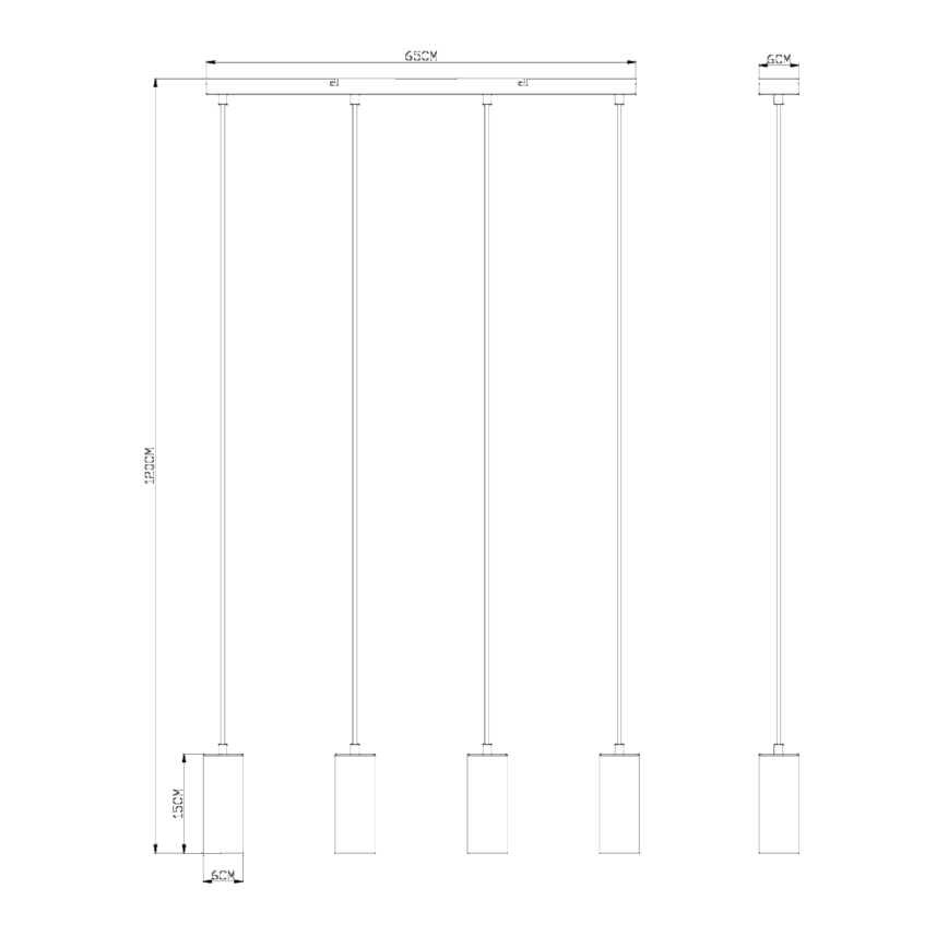 Globo - Pakabinamas sietynas 4xGU10/35W/230V pilkas/rudas