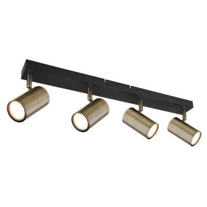 Globo - Akcentinis šviestuvas 4xGU10/35W/230V juodas/žalvaris