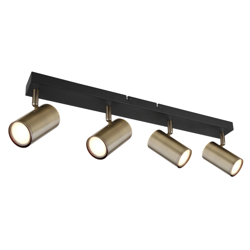 Globo - Akcentinis šviestuvas 4xGU10/35W/230V juodas/žalvaris