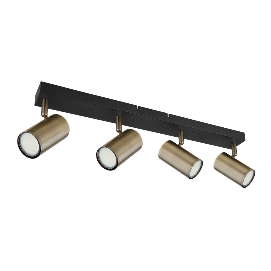 Globo - Akcentinis šviestuvas 4xGU10/35W/230V juodas/žalvaris