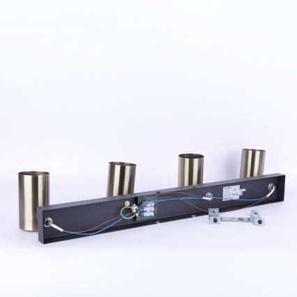 Globo - Akcentinis šviestuvas 4xGU10/35W/230V juodas/žalvaris