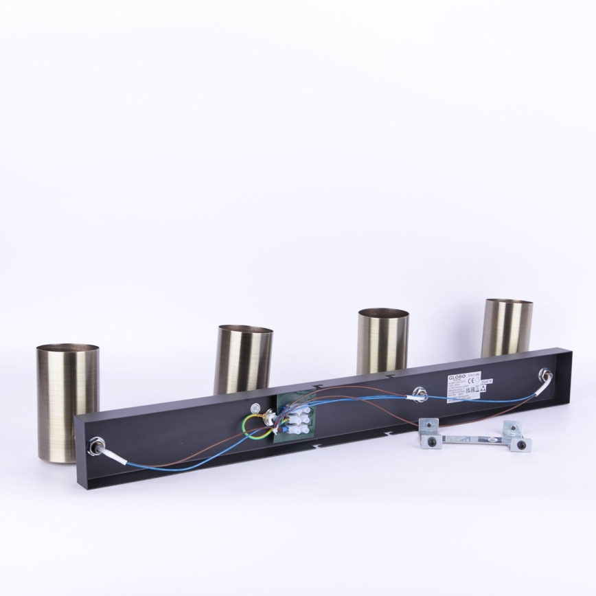 Globo - Akcentinis šviestuvas 4xGU10/35W/230V juodas/žalvaris