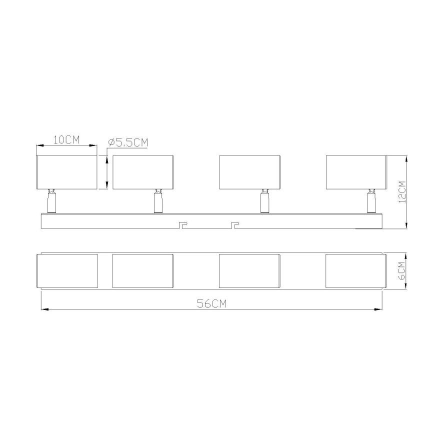 Globo - Akcentinis apšvietimas 4xGU10/35W/230V oranžinė