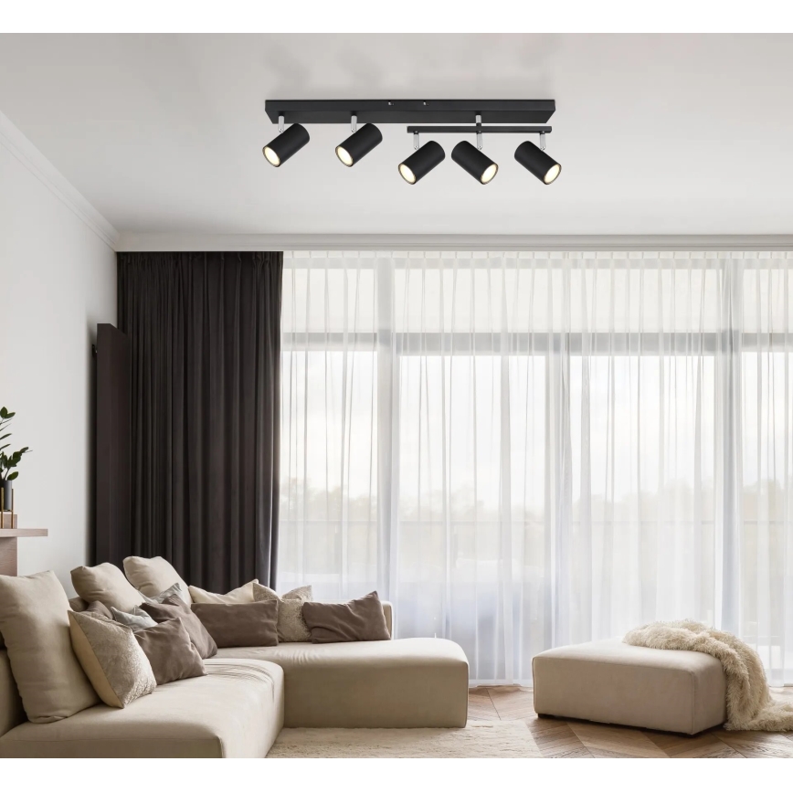 Globo - Akcentinis apšvietimas 5xGU10/35W/230V juoda