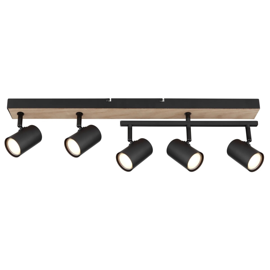 Globo - Akcentinis apšvietimas 5xGU10/35W/230V juoda/ruda