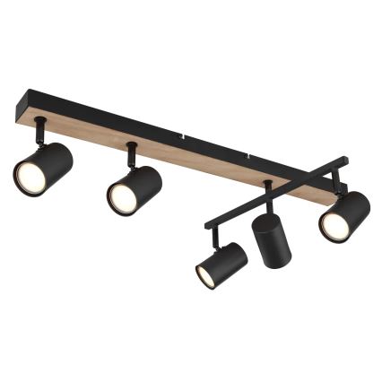 Globo - Akcentinis apšvietimas 5xGU10/35W/230V juoda/ruda