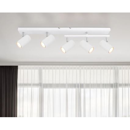 Globo - Akcentinis apšvietimas 5xGU10/35W/230V balta