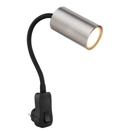 Globo - Sieninis taškinis šviestuvas į rozetę 1xGU10/35W/230V matinis chromas