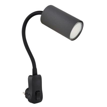 Globo - Kištukinis sieninis prožektorius 1xGU10/35W/230V juoda