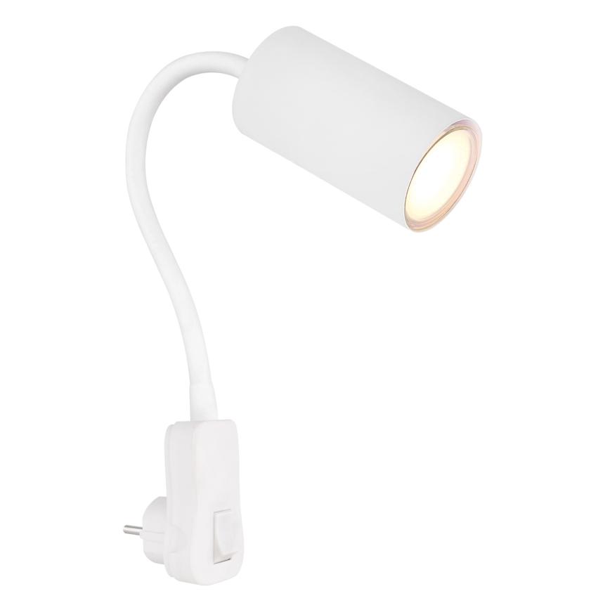 Globo - sieninis taškinis šviestuvas su kištuku 1xGU10/35W/230V baltas