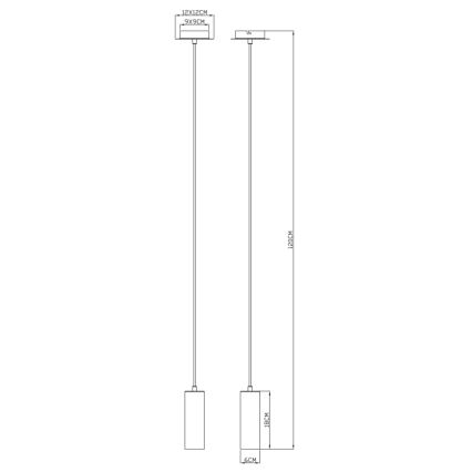 Globo - Pakabinamas sietynas 1xGU10/35W/230V juodas