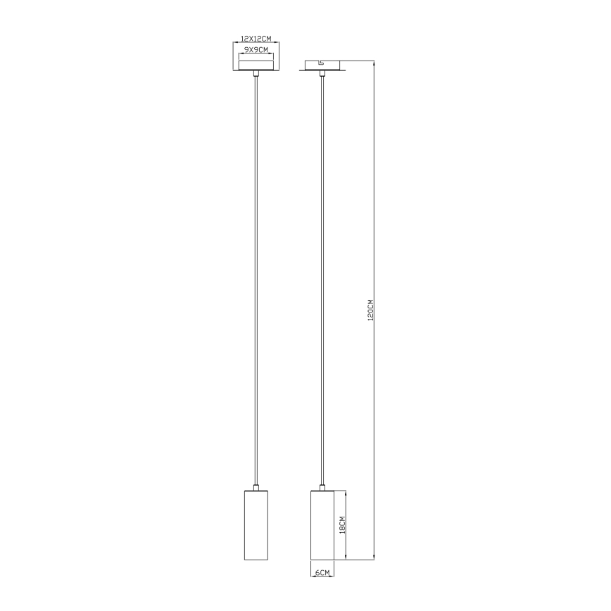 Globo - Pakabinamas sietynas 1xGU10/35W/230V juodas
