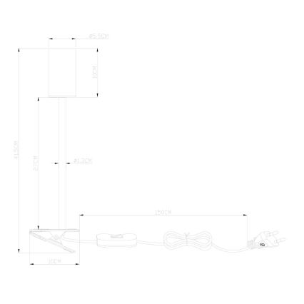 Globo – Lanksti lempa su segtuku 1xGU10/25W/230V