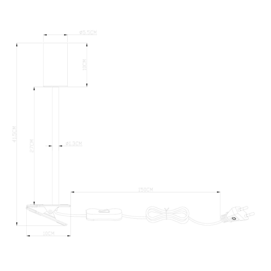 Globo – Lanksti lempa su segtuku 1xGU10/25W/230V